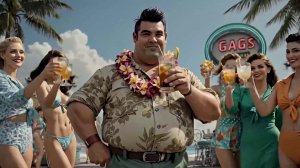 Свинг на пляже - AI-ретро 50-х