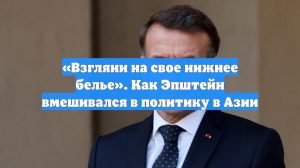 «Взгляни на свое нижнее белье». Как Эпштейн вмешивался в политику в Азии