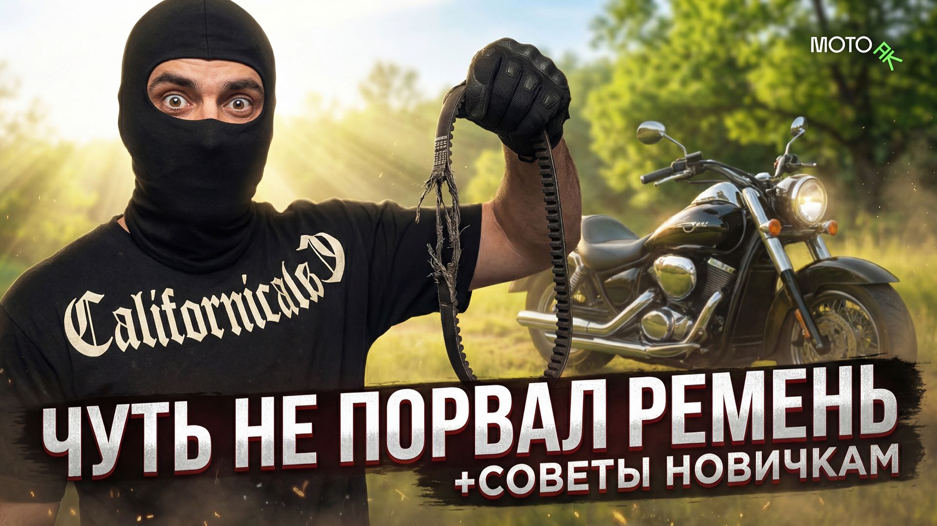 Чуть не порвал ремень на мотоцикле / советы новичкам