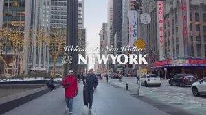 4K🇺🇸Frozen_NYC_Walk🗽Times_Square_to_Rockefeller_Center🏂🎸Hard_Rock