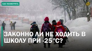 ШКОЛА ОТМЕНЯЕТСЯ? Можно ли не идти в школу и остаться дома из-за мороза?