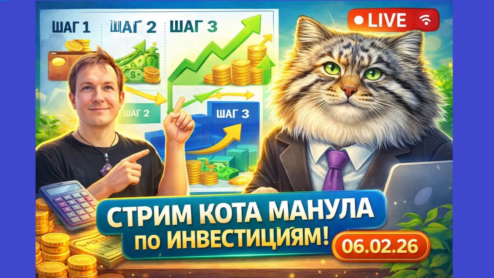 СТРИМ КОТА МАНУЛА ПО ИНВЕСТИЦИЯМ В ДОЛЛАР И АКЦИИ смотреть онлайн