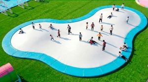 Надувные подушки на платформе от БатутМастер