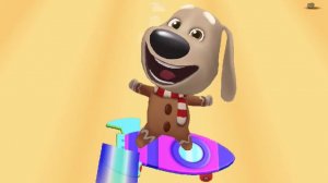 Детские мультфильмы Бегалки - Печенька Бен на скейт-ракете Talking Tom Gold Run