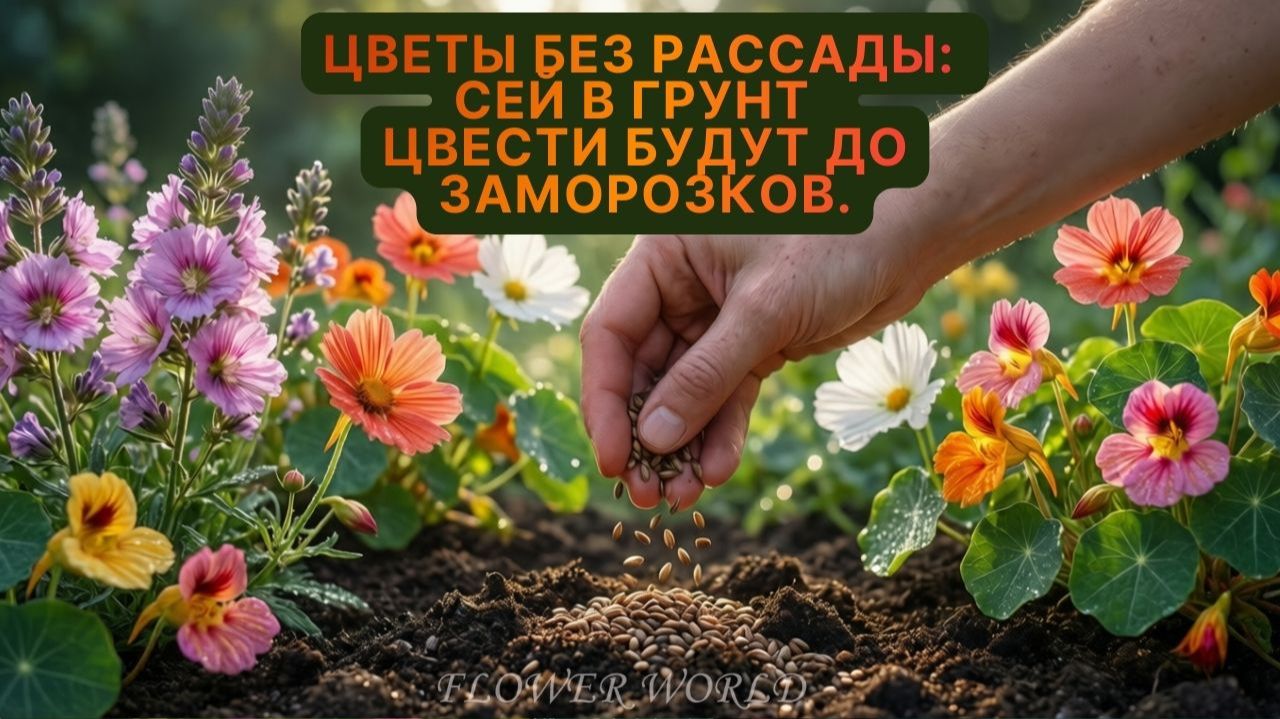 Цветы без рассады: сей в грунт — цвести будут до заморозков.🥰 смотреть онлайн