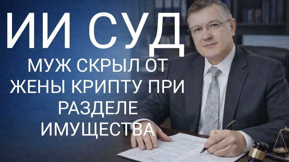ИИ СУД. МУЖ СКРЫЛ ОТ ЖЕНЫ КРИПТОВАЛЮТУ ПРИ РАЗДЕЛЕ ИМУЩЕСТВА