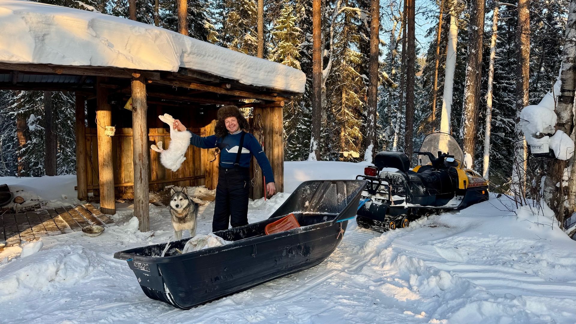 В ЛЕСУ КРУГОМ ВОЛЧЬИ ТРОПЫ. ВЫЕЗЖАЕМ В ТАЙГУ ПРОВЕРЯТЬ КАПКАНЫ НА СОБОЛЯ. смотреть онлайн