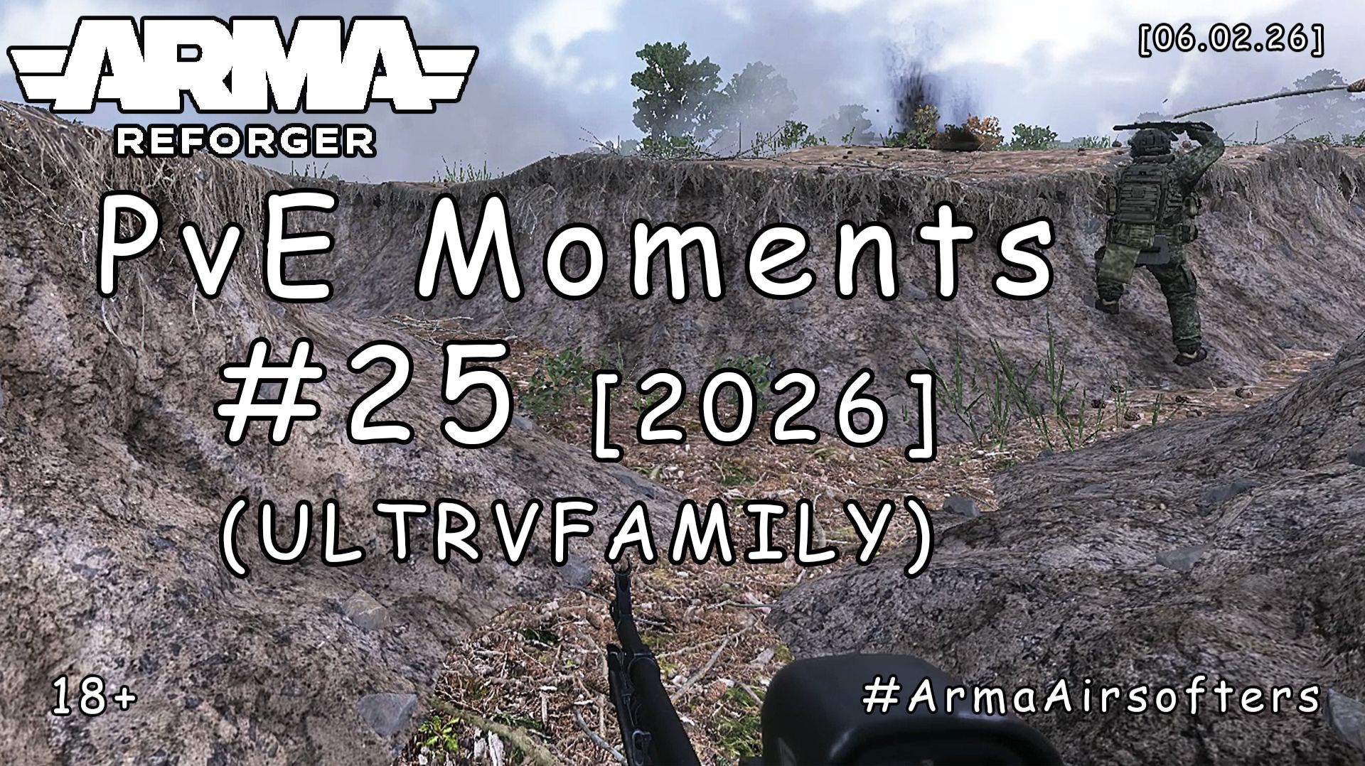 ARMA Reforger - PvE моменты #25 - Прошлись по окопам с Абрашкой (ULTRVFAMILY event) [2026] смотреть онлайн