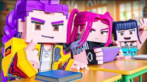 Руми в школе Майнкрафта. Охотницы на демонов: Huntrix