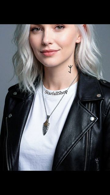 Стальная подвеска на цепочке "Наконечник стрелы с рунами" от StarfallShop