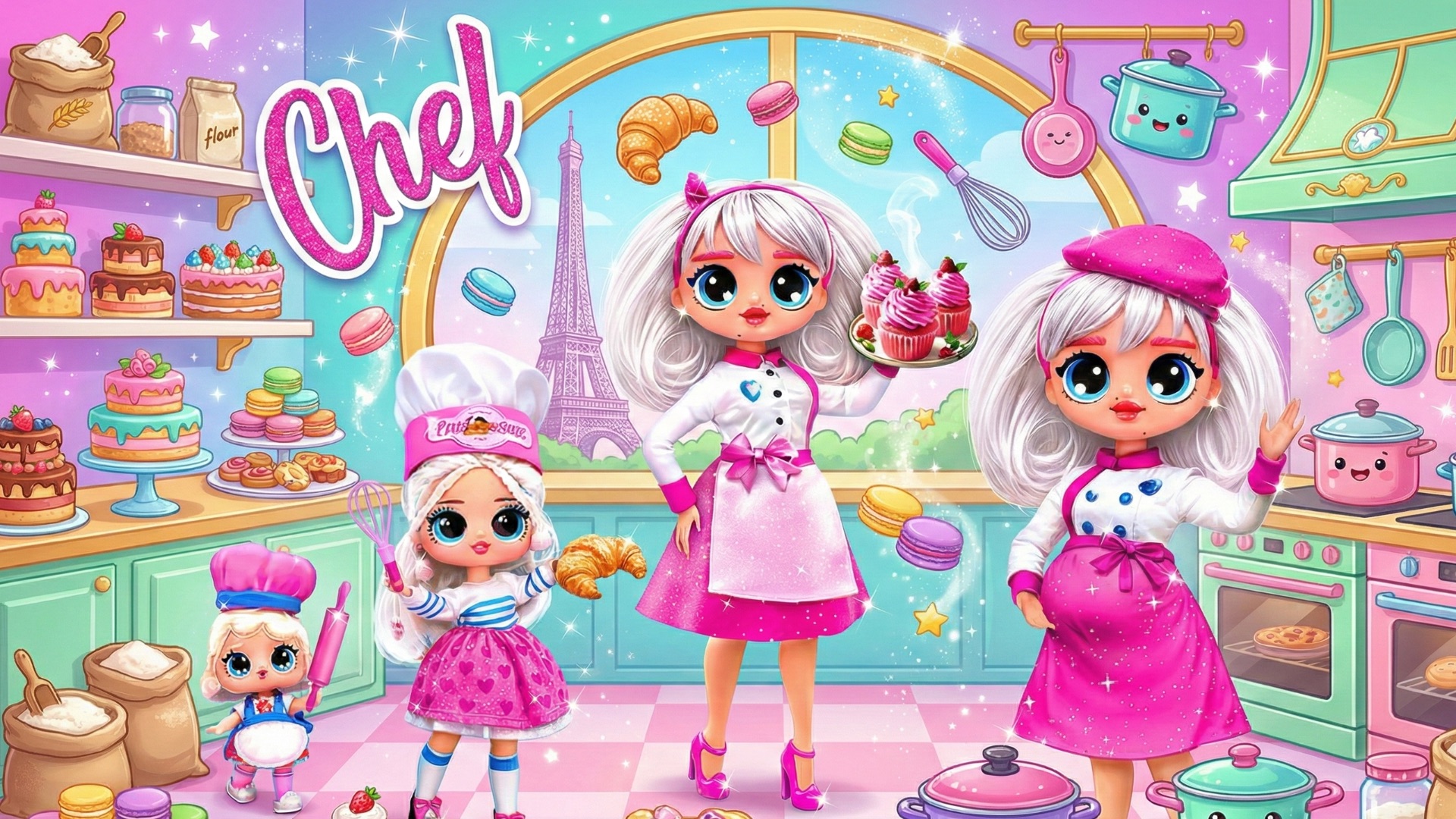 Девочка шеф повар взрослеет! 32 лайфхака для кукол ЛОЛ ОМГ! смотреть онлайн