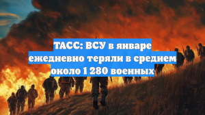 ТАСС: ВСУ в январе ежедневно теряли в среднем около 1 280 военных