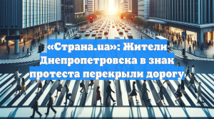 «Страна.ua»: Жители Днепропетровска в знак протеста перекрыли дорогу