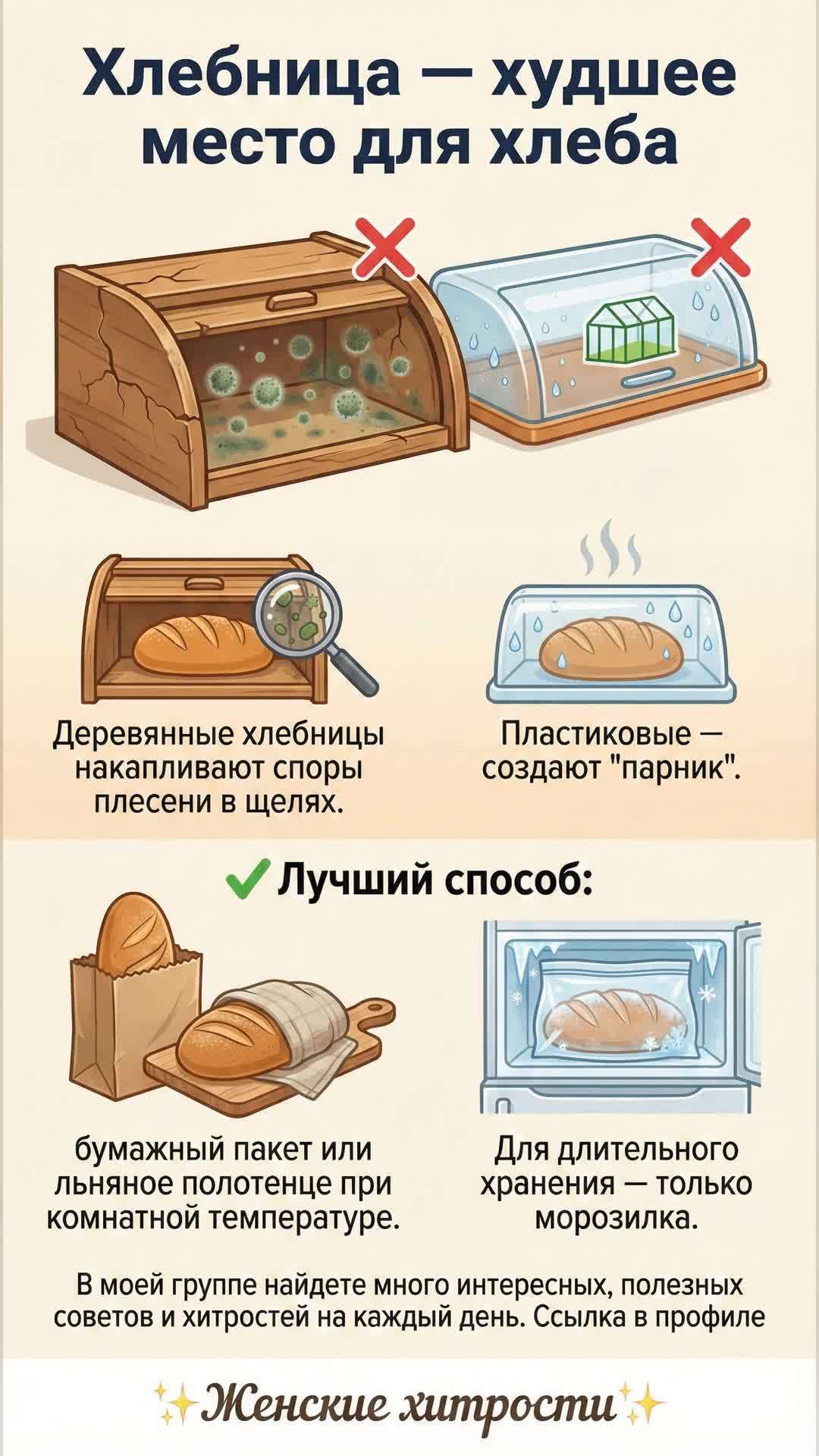 Почему хлебница — это плохой выбор для хранения хлеба