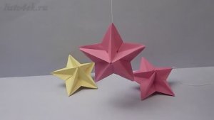 Как сделать пятиконечную звезду из бумаги!  Оригами своими руками 23 февраля!
