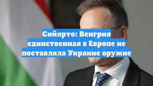 Сийярто: Венгрия единственная в Европе не поставляла Украине оружие