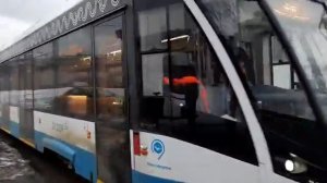 Поездка на трамвае А Витязь-М ( 31239) октябрьское трамвайное депо - Кинотеатр Победа Автор видео Ру