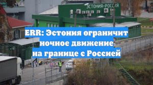 ERR: Эстония ограничит ночное движение на границе с Россией