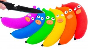 ЛЕПИМ РАЗНОЦВЕТНЫЕ БАНАНЫ ИЗ КИНЕТИЧЕСКОГО ПЕСКА ВИДЕО МУЛЬТИКИ ДЛЯ ДЕТЕЙ КАНАЛ ИГРАЛКИ-ЗАЛИПАЛКИ