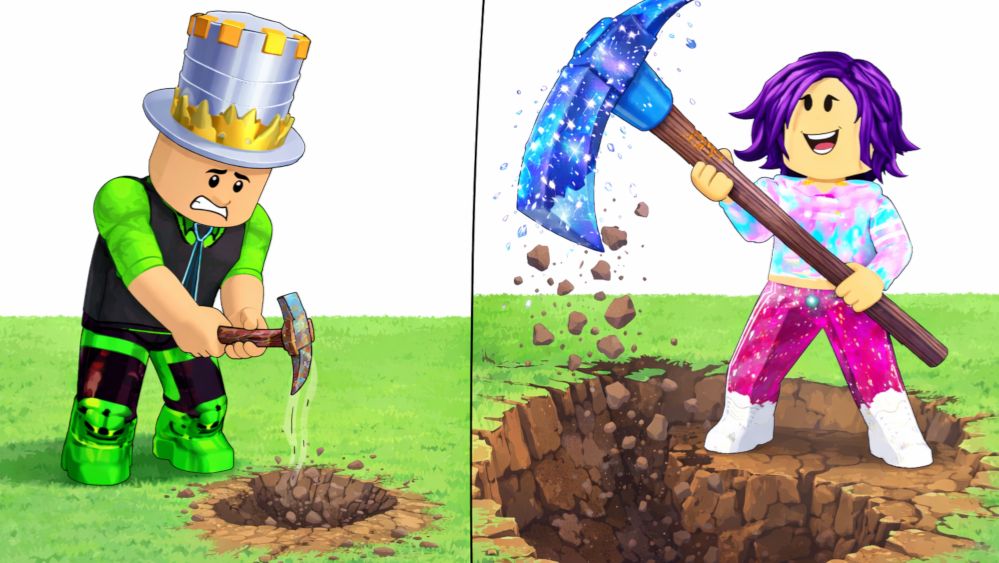 ДОБРАЛСЯ до ЦЕНТРА ЗЕМЛИ в симуляторе КОПАНИЯ РОБЛОКС! Папа и Дочка добывают руду под землей! смотреть онлайн