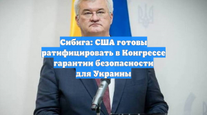 Сибига: США готовы ратифицировать в Конгрессе гарантии безопасности для Украины