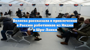 Веляева рассказала о привлечении в Россию работников из Индии и Шри-Ланки