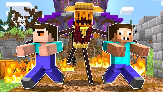 НУБ И ПРО СПАСАЮТ ГОРОД ОТ ТЫКВА МОНСТРА В МАЙНКРАФТ ! НУБИК И ТРОЛЛИНГ ЛОВУШКА В MINECRAFT смотреть онлайн