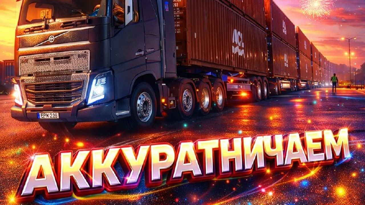 САМАЯ АККУРАТНАЯ ПОЕЗДКА В Euro Truck Simulator 2! ETS 2 Мультиплеер | КОНВОЙ смотреть онлайн