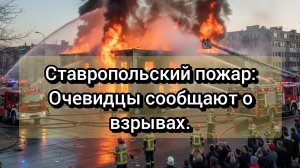 Ставрополь: Пожар в магазине площадью 200 кв.м. – ведется расследование.