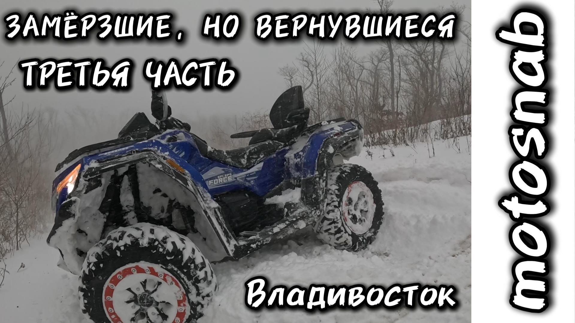 ЗАМЁРЗШИЕ НО ВЕРНУВШИЕСЯ НА SHARMAX 1100 FORCE motosnab sharmax atv snow квадроцикл motovlog