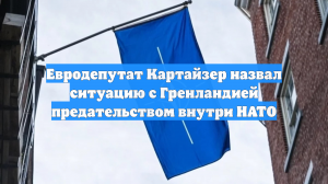 Евродепутат Картайзер назвал ситуацию с Гренландией предательством внутри НАТО