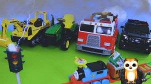 МУЛЬТИКИ ПРО БОЛЬШИЕ МАШИНКИ ПОЛИЦИЯ ПОЖАРНАЯ ПАРОВОЗИК И ТРАКТОР