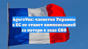 AgoraVox: членство Украины в ЕС не станет компенсацией за потери в ходе СВО