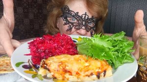 Мукбанг РЫБКА Запечённая с ОВОЩАМИ и СЫРОМ/ КУДА Девается ЕДА Больно СМОТРЕТЬ!