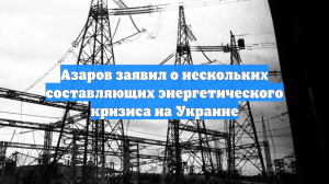 Азаров заявил о нескольких составляющих энергетического кризиса на Украине