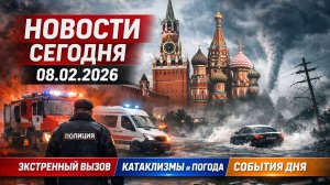 _Новости Сегодня 08.02.2026 - Россия, Москва, Экстренный вызов новый выпуск, Катаклизмы, События Дня