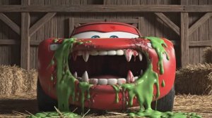 Молния Маквин зомби красный синий трактор тачки гонка  мультик про машинки сказка бибика залипалка