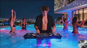 Танцы в бассейне DJ