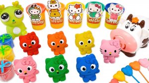 ЛЕПИМ ХЭЛЛОУ КИТТИ ИЗ КИНЕТИЧЕСКОГО ПЕСКА И ПЛЭЙДО ВИДЕО МУЛЬТИКИ ДЛЯ ДЕТЕЙ КАНАЛ ИГРАЛКИ-ЗАЛИПАЛКИ