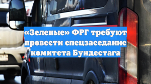 «Зеленые» ФРГ требуют провести спецзаседание комитета Бундестага
