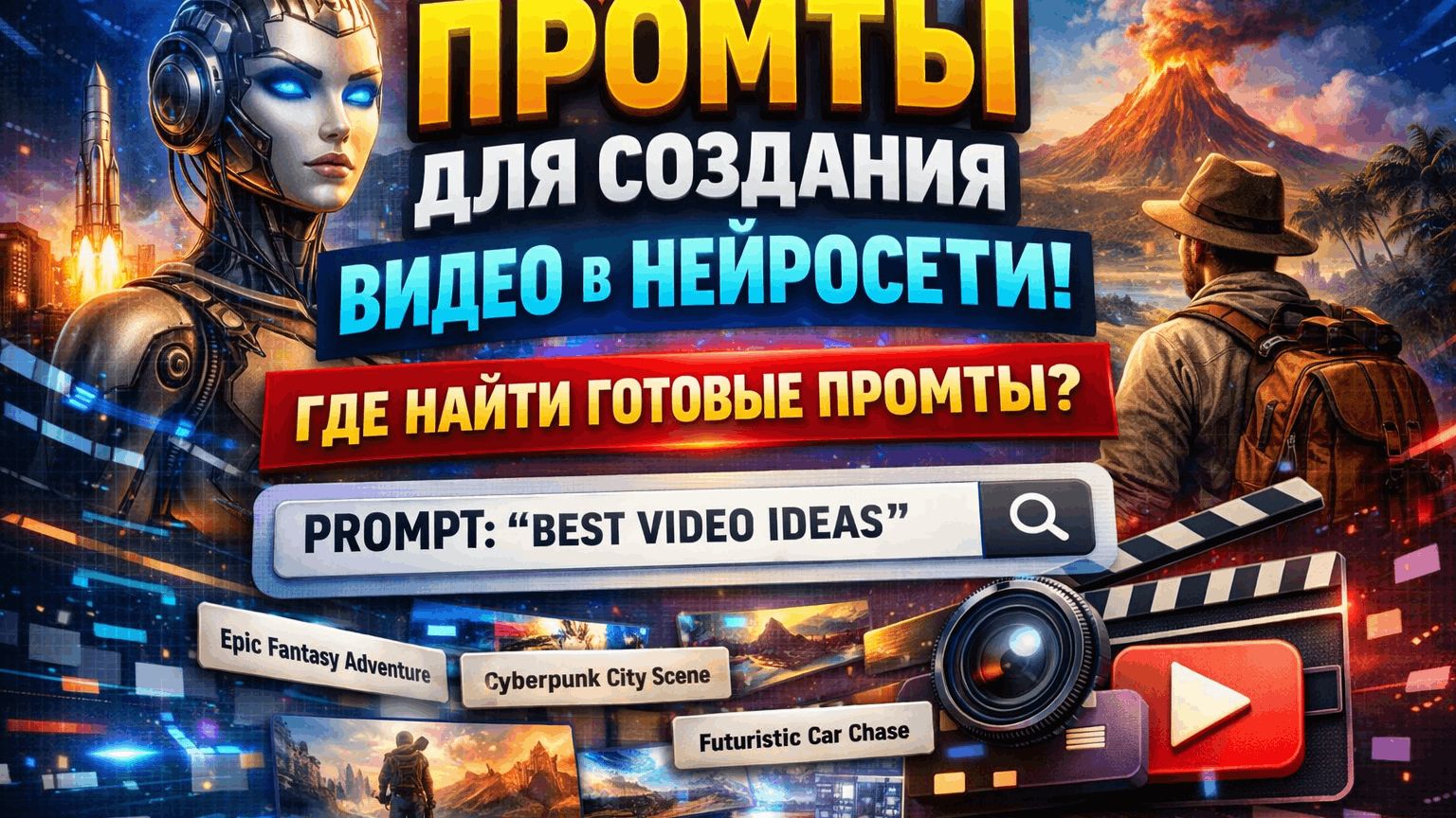 Промты для создания видео в нейросети: где найти готовые промты для генерации видео?
