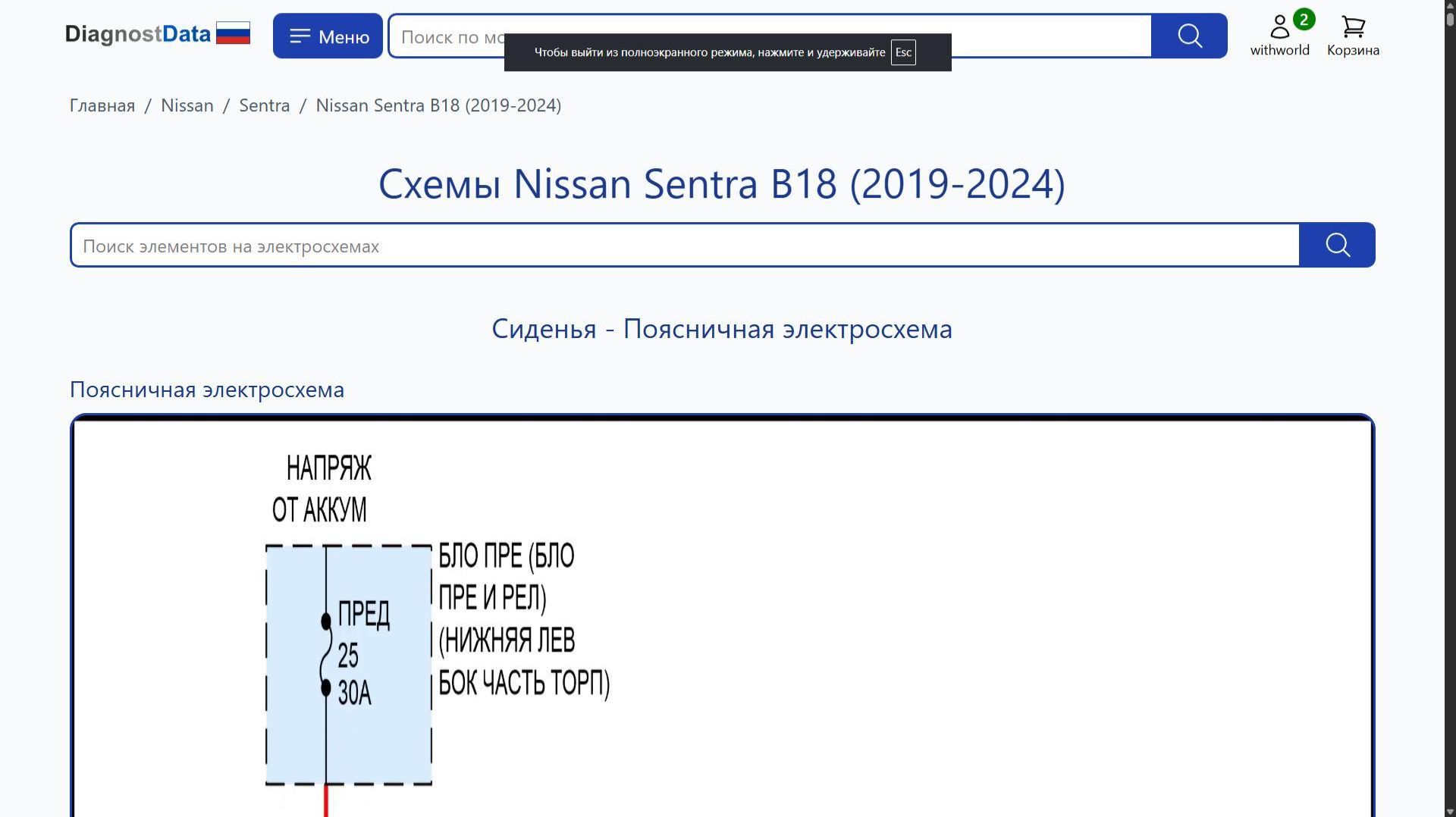 Схемы Nissan Sentra B18 (2019-2026)