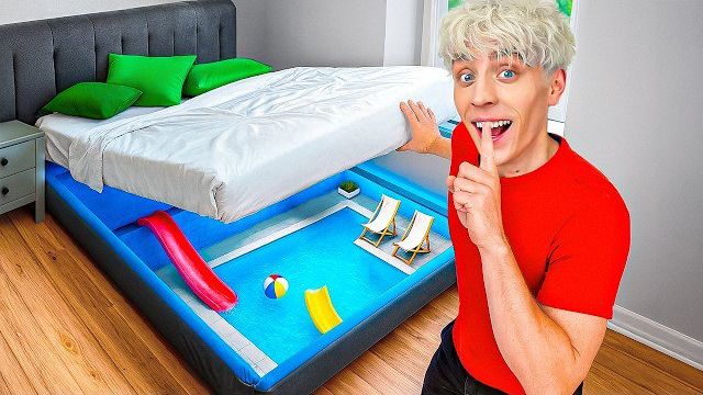 Я Построил СЕКРЕТНЫЙ БАССЕЙН в Своей Комнате ! а4 смотреть онлайн