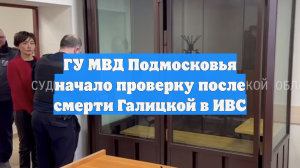ГУ МВД Подмосковья начало проверку после смерти Галицкой в ИВС