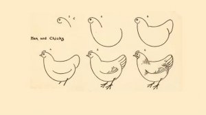 Как нарисовать курочку?