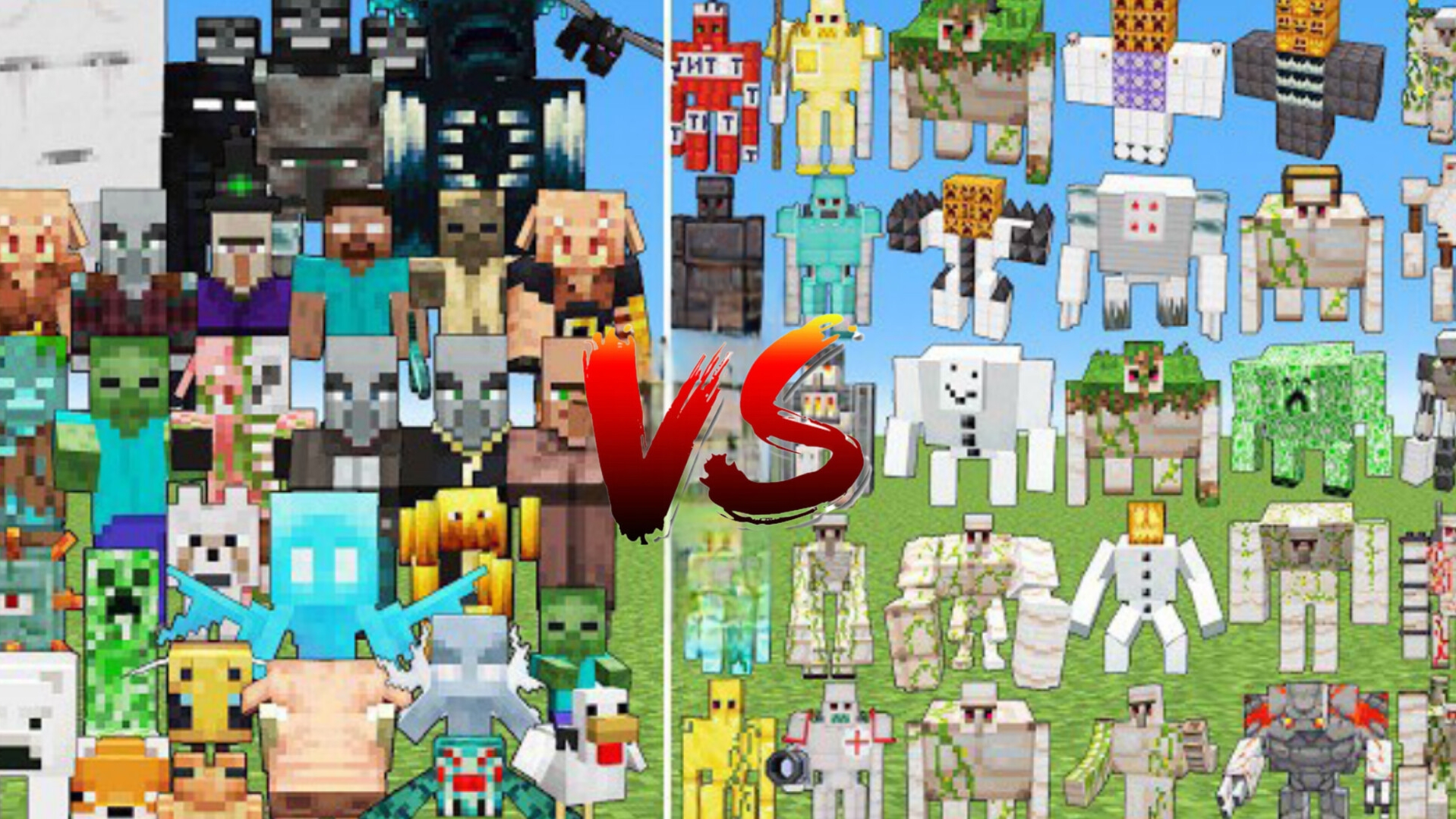 НОВЫЕ ГОЛЕМЫ ПРОТИВ НОВЫХ МОБОВ В МАЙНКРАФТЕ смотреть онлайн