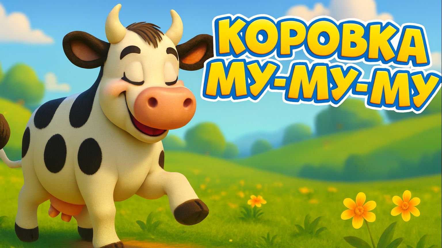 Коровка Му-Му-Му — Весёлая Песенка | Детские песенки для детей | Детские песенки для малышей смотреть онлайн