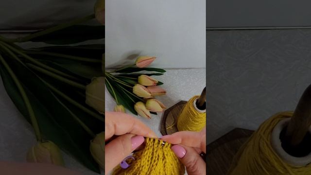 Как закончить макушку шапки иглой