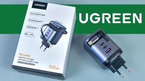 ⚡ UGREEN X606 👉 НЕОБЫЧНЫЙ 100W GAN ЗАРЯДНИК С TYPE-C КАБЕЛЕМ