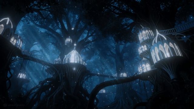 Властелин колец  Леса Лотлориена спокойная музыка и ночная атмосфера